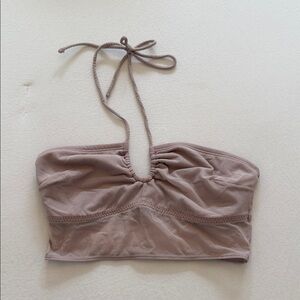 Gilly Hicks Mauve Taupe Halter Crop Top